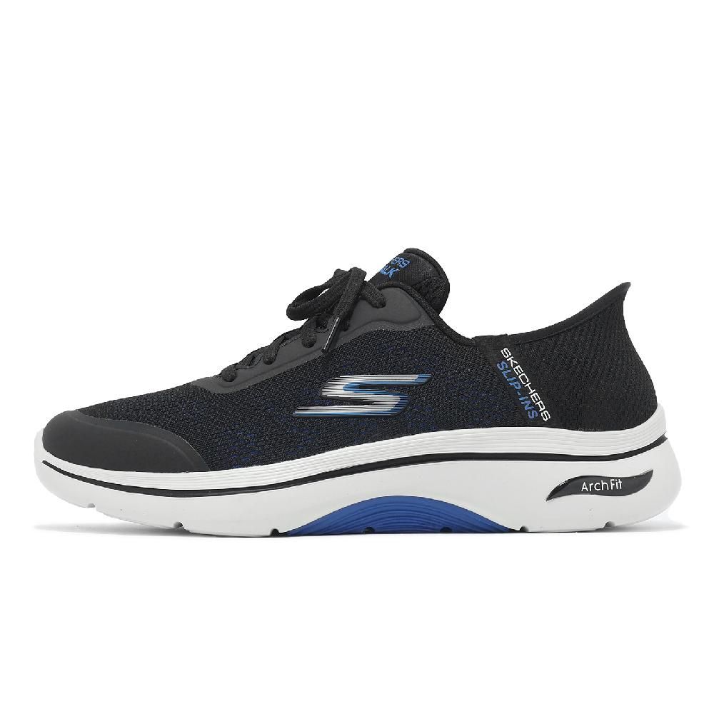 SKECHERS Skechers 斯凱奇 休閒鞋 Go Walk Arch Fit 2 Slip-Ins 男鞋 黑 套入式 緩衝 健走鞋 216604BKBL