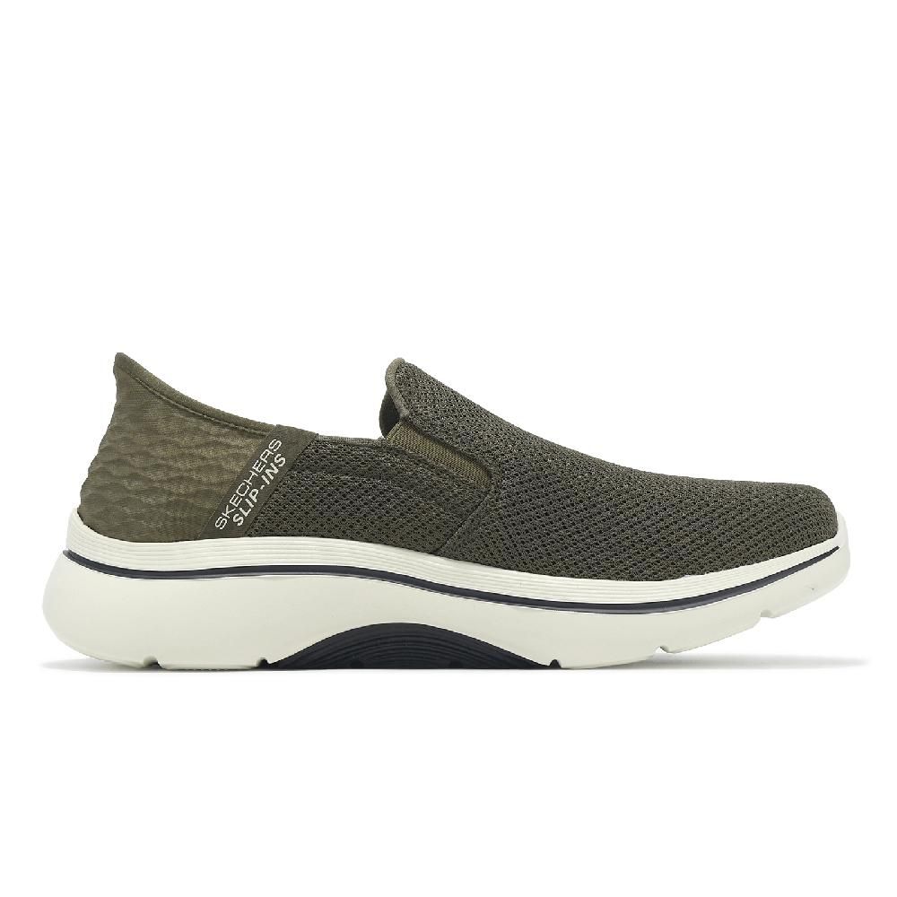 SKECHERS Skechers 斯凱奇 健走鞋 Go Walk Arch Fit 2.0 Slip-Ins 男鞋 橄欖綠 回彈 套入 休閒鞋 216600OLV