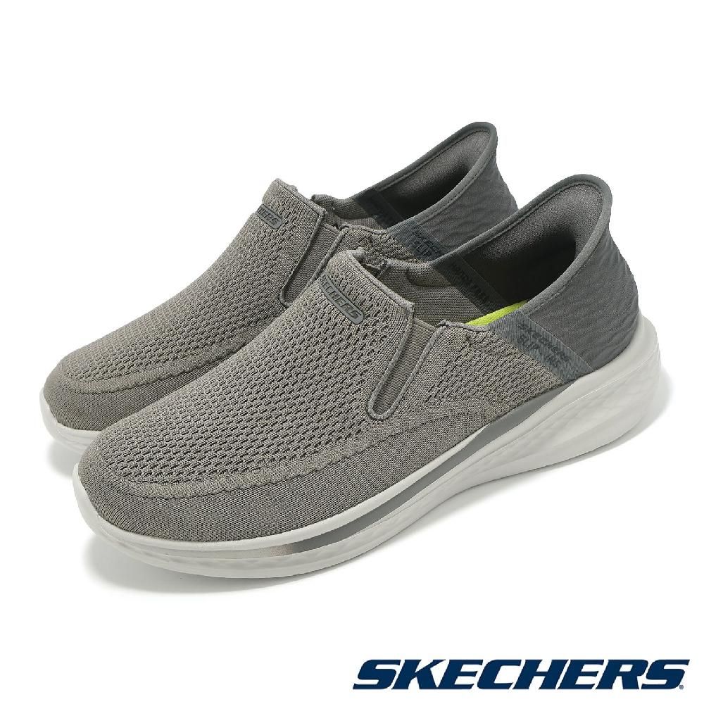 SKECHERS Skechers 斯凱奇 休閒鞋 Slade-Deacon Slip-Ins 男鞋 灰 懶人鞋 套入式 緩衝 210887GRY