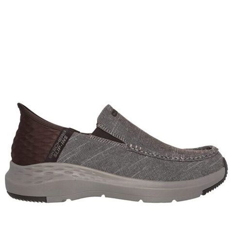 SKECHERS Skechers Parson [205192BRN] 男 休閒鞋 步行 瞬穿舒適科技 舒適 帆布 穩定 穿搭 棕