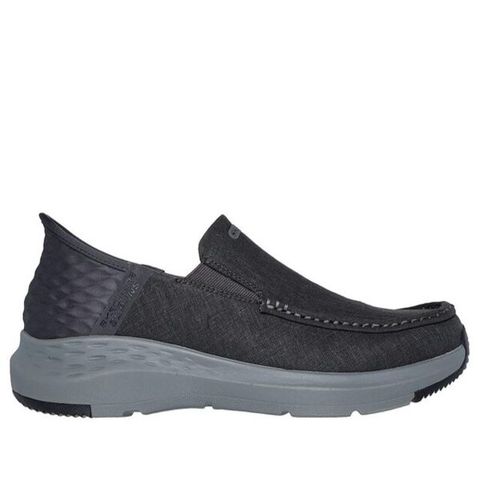 SKECHERS Skechers Parson [205192GYBK] 男 休閒鞋 步行 瞬穿舒適科技 舒適 帆布 穩定 穿搭 黑灰