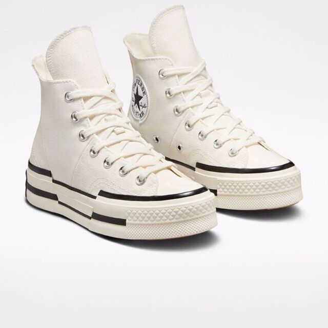 CONVERSE Converse Chuck 70 Plus HI [A00915C] 男女 帆布鞋 厚底 解構 高筒 復古 奶油白