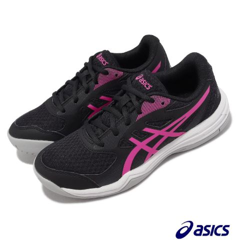 Asics 亞瑟士 排球鞋 Upcourt 5 GS 大童 女鞋 黑 粉紅 室內運動 入門款 1074A039002