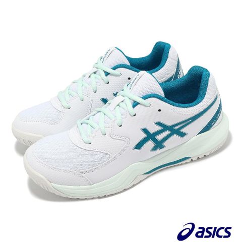 Asics 亞瑟士 網球鞋 GEL-Dedicate 8 GS 大童 女鞋 白 綠 支撐 穩定 運動鞋 1044A077103