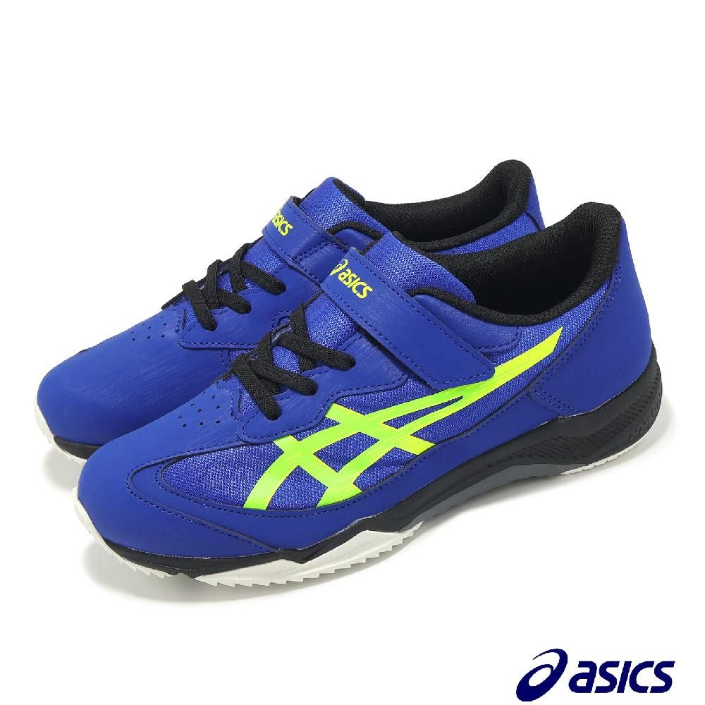 Asics 亞瑟士   慢跑鞋 Lazerbeam SJ-MG 大童 女鞋 藍 綠 魔鬼氈 小朋友 慢跑鞋 1154A206401