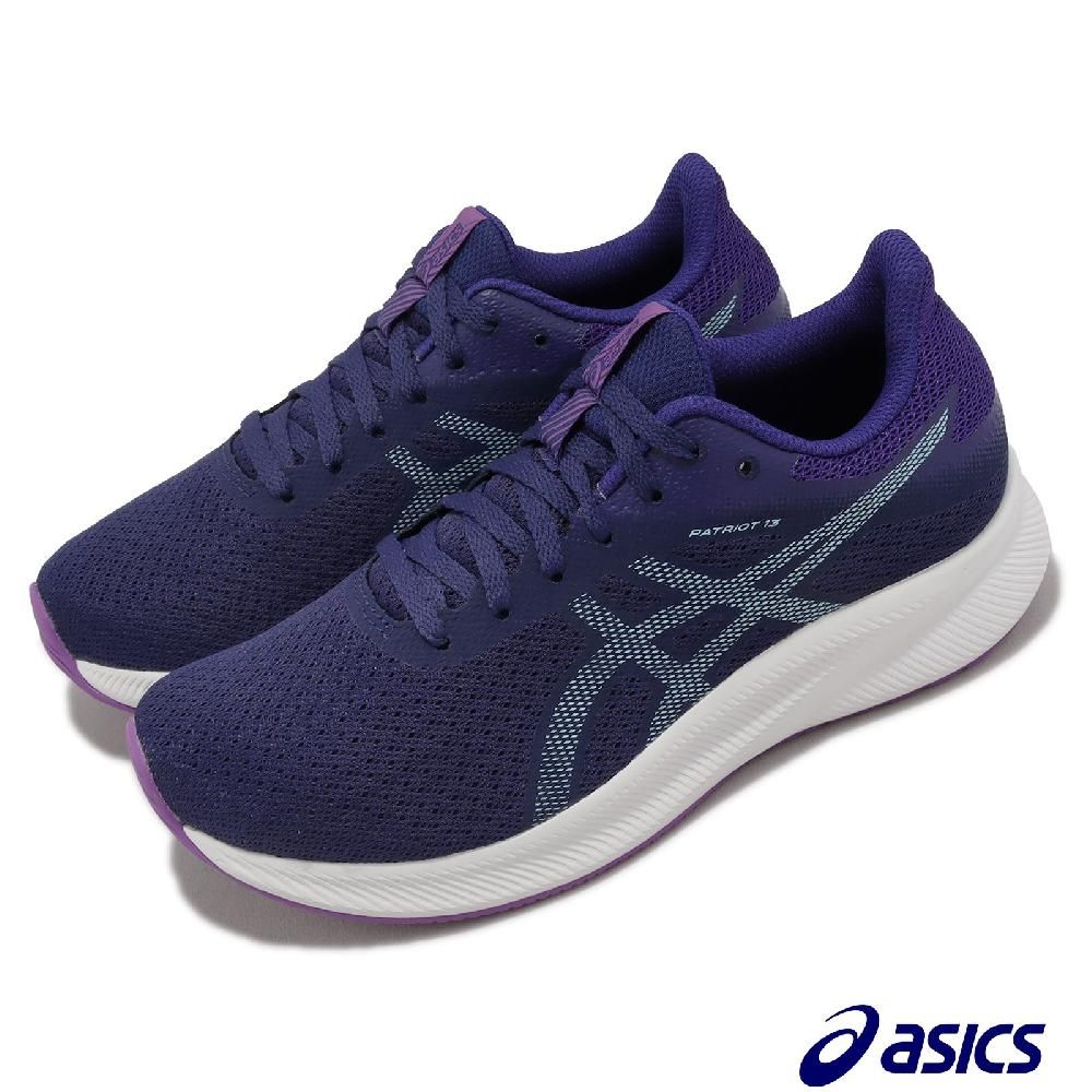 Asics 亞瑟士   慢跑鞋 Patriot 13 女鞋 紫 水藍 透氣 輕量 緩震 路跑 運動鞋 1012B312405