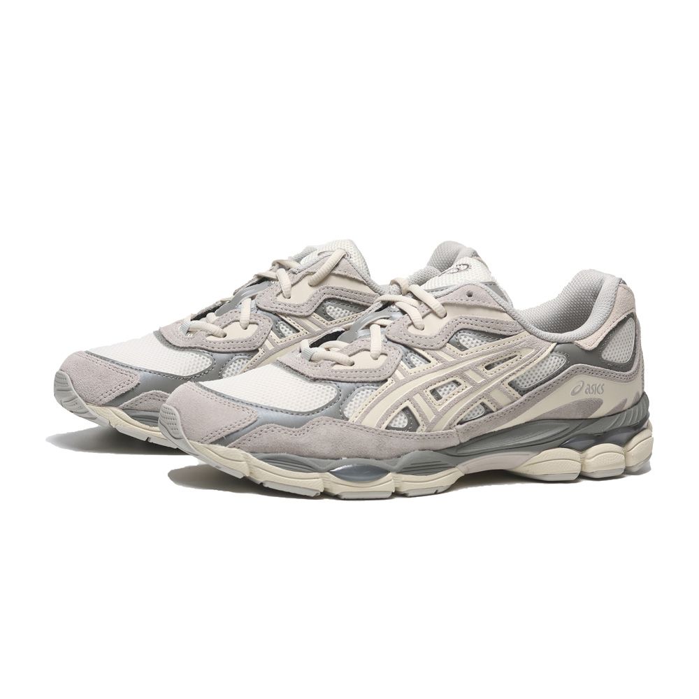 ASICS 慢跑鞋GEL-NYC 米灰復古麂皮情侶鞋男女1201A789103 - PChome 24h購物