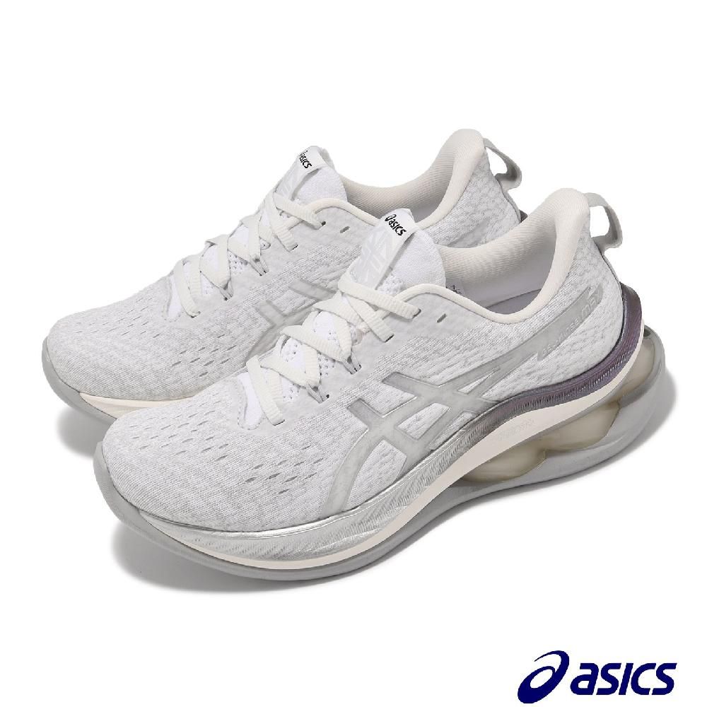 Asics 亞瑟士   慢跑鞋 GEL-Kinsei Max Platinum 女鞋 白 銀 緩衝 亞瑟膠 路跑 1012B725100