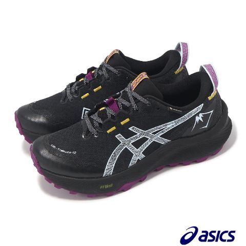 Asics 亞瑟士 越野跑鞋 GEL-Trabuco 12 GTX 女鞋 黑 紫 防水 回彈 抓地 耐磨 運動鞋 1012B607001