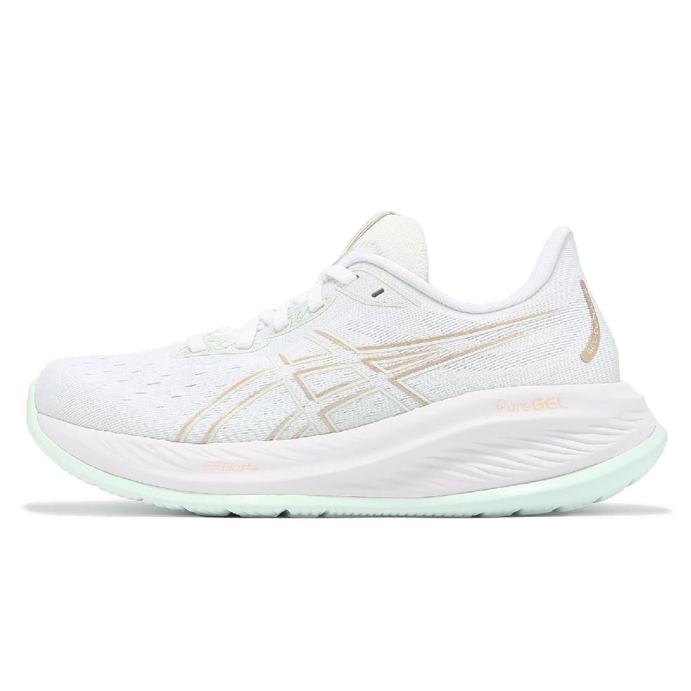 Asics 亞瑟士   慢跑鞋 GEL-Cumulus 26 女鞋 白 紫 緩衝 厚底 運動鞋 1012B599100