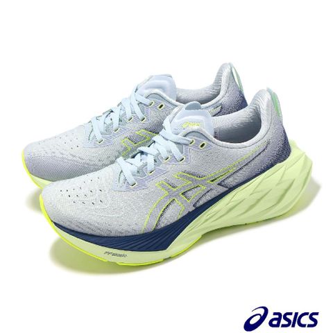 Asics 亞瑟士 慢跑鞋 NovaBlast 4 女鞋 灰 綠 彈力 厚底 運動鞋 1012B510022