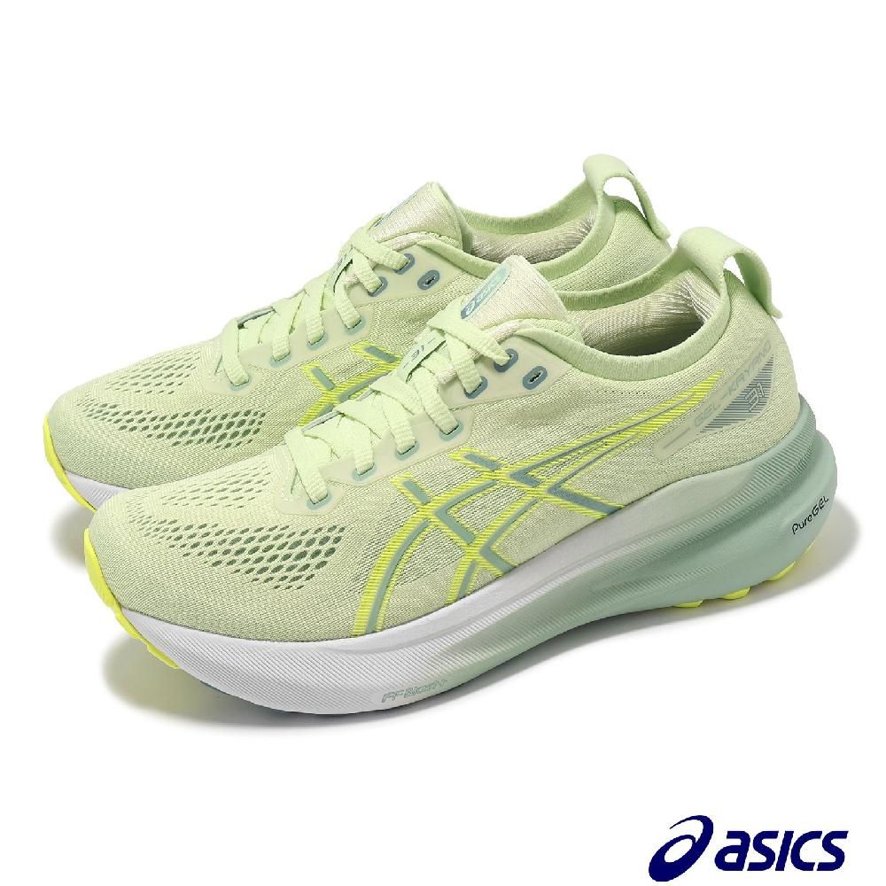 Asics 亞瑟士   慢跑鞋 GEL-Kayano 31 女鞋 螢光綠 灰綠 支撐 緩衝 運動鞋 1012B670300