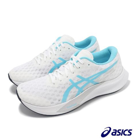 Asics 亞瑟士 競速跑鞋 Hyper Speed 4 女鞋 白藍 回彈 厚底 競賽訓練鞋 1012B677100