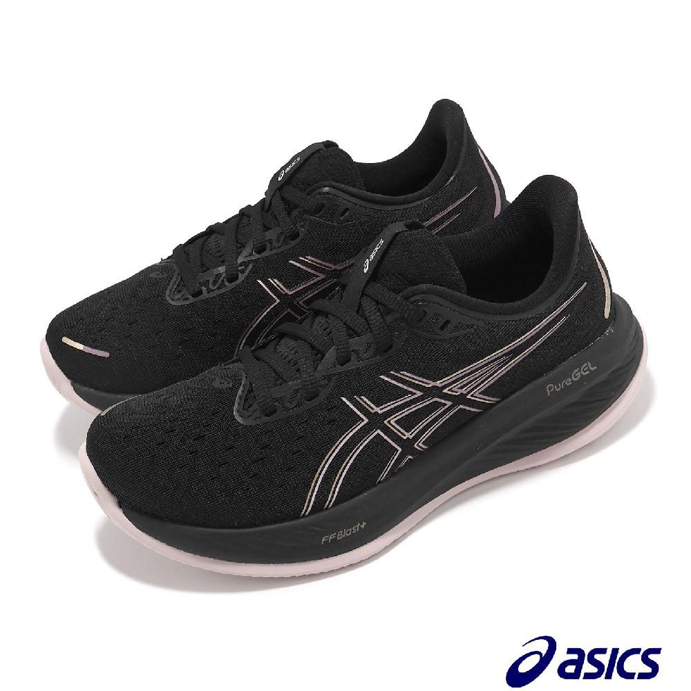 Asics 亞瑟士   慢跑鞋 GEL-Cumulus 26 女鞋 黑 粉 緩衝 厚底 運動鞋 1012B599005