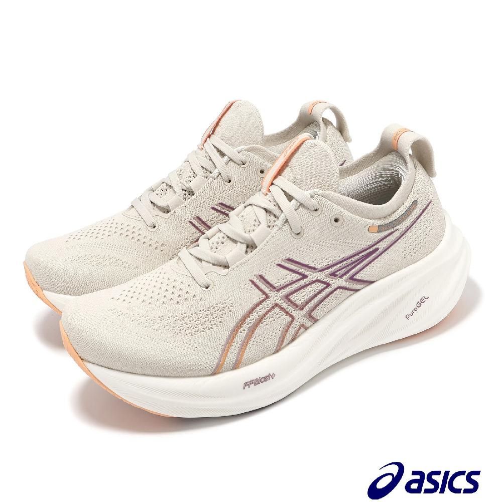 Asics 亞瑟士   慢跑鞋 GEL-Nimbus 26 女鞋 米白 橘 緩衝 厚底 運動鞋 1012B601250