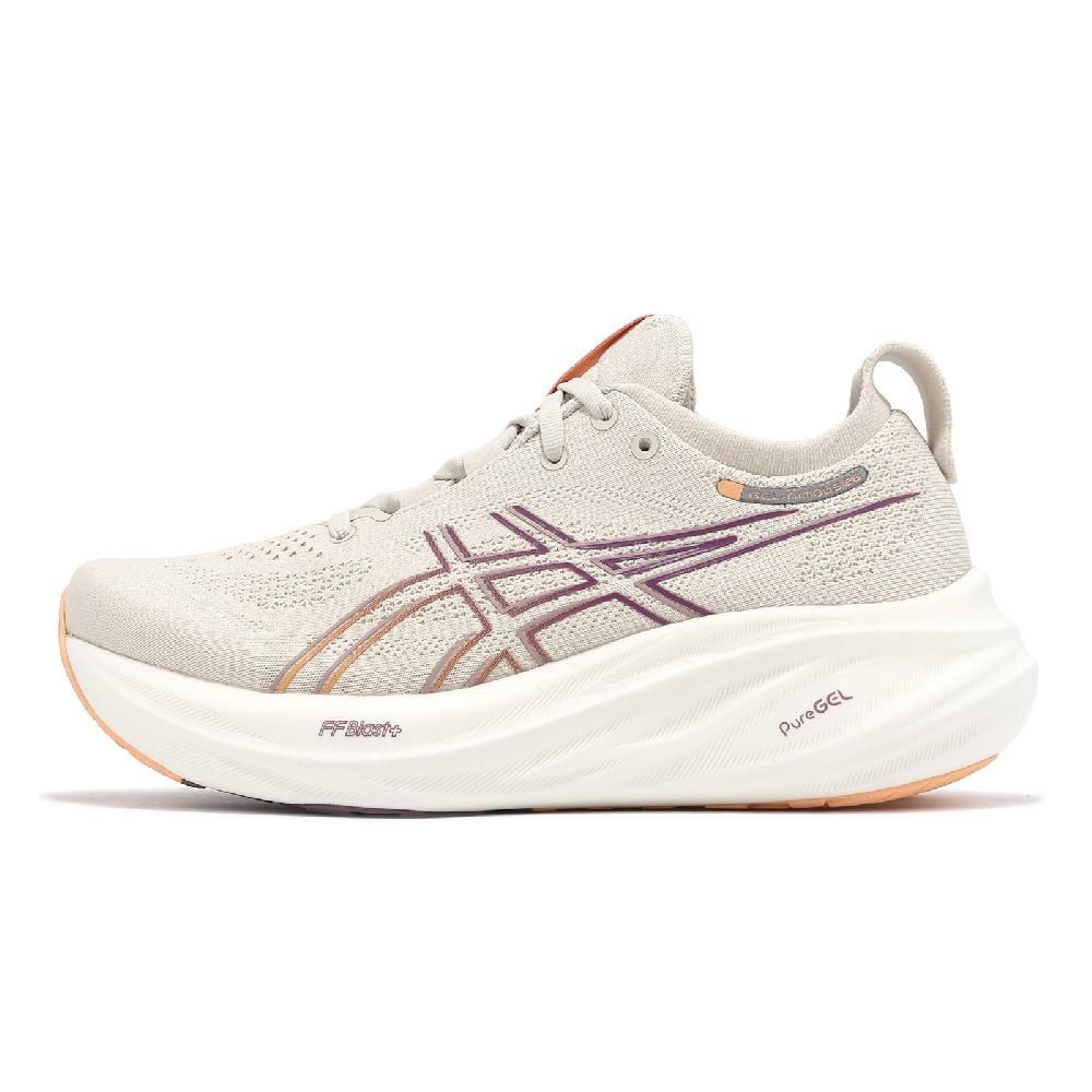 Asics 亞瑟士   慢跑鞋 GEL-Nimbus 26 女鞋 米白 橘 緩衝 厚底 運動鞋 1012B601250