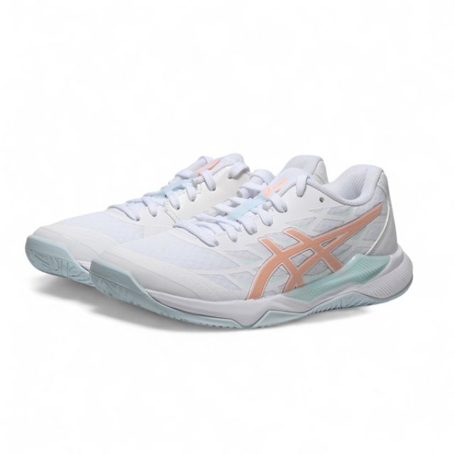 Asics 亞瑟士 排球鞋 GEL-TACTIC 12 白 粉橘綠 緩震 羽排鞋 女 1072A092102