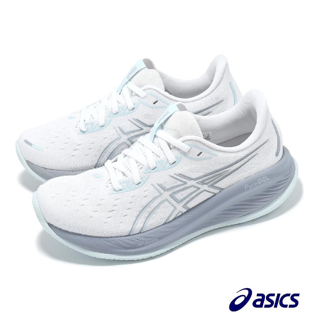 Asics 亞瑟士   慢跑鞋 GEL-Cumulus 26 女鞋 白 藍 緩衝 厚底 運動鞋 1012B599102