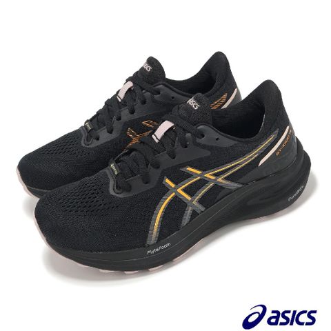 Asics 亞瑟士 慢跑鞋 GT-1000 13 GTX 女鞋 黑橘 防水 支撐 回彈 運動鞋 1012B661001