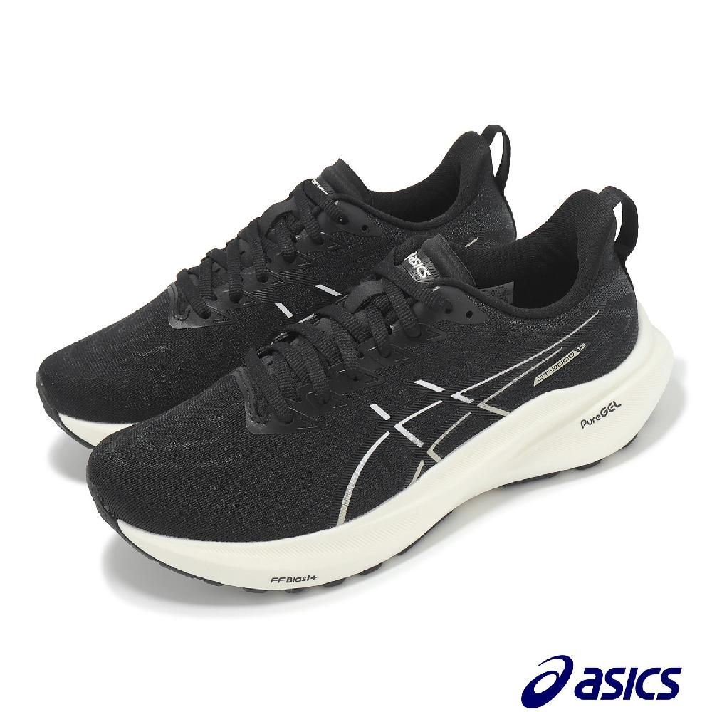 Asics 亞瑟士 Asics 亞瑟士 慢跑鞋 GT-2000 13 2E 女鞋 超寬楦 黑 米白 支撐 回彈 運動鞋 1012B664003