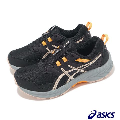 Asics 亞瑟士 Asics 亞瑟士 越野跑鞋 GEL-Venture 9 女鞋 黑 橘 緩衝 抓地 戶外 運動鞋 1012B313009