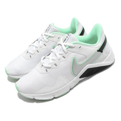 Nike 訓練鞋 Wmns Legend Essential 2 女鞋 白 銀 薄荷綠 穩定 支撐 重訓 健身 CQ9545-102