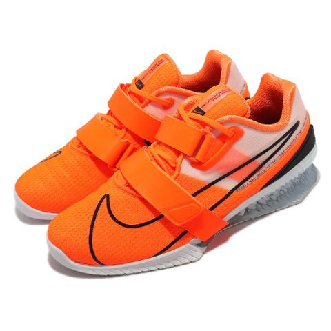 Nike 耐吉 舉重鞋 Romaleos 4 男鞋 螢光橘 健身 運動 穩定 重訓 訓練鞋 CD3463-801
