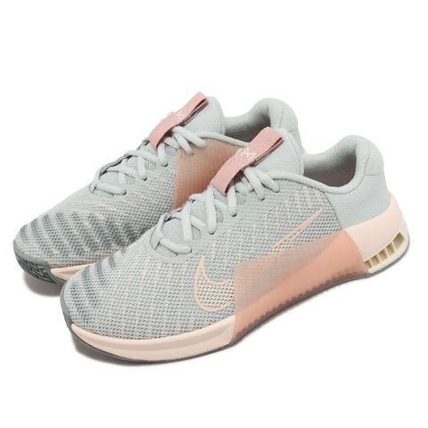 NIKE 耐吉 訓練鞋 Wmns Metcon 9 女鞋 灰 粉紅 健身 緩震 穩定 運動鞋 DZ2537-002