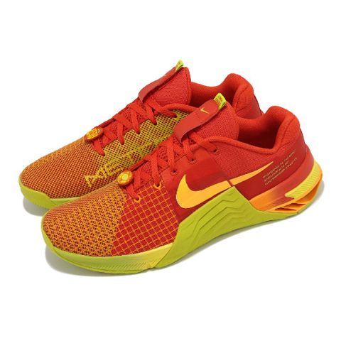 Nike 耐吉 訓練鞋 Metcon 8 AMP 男鞋 紅 綠 魔鬼氈扣 訓練 重訓 健身 舉重 運動鞋 DV9019-600