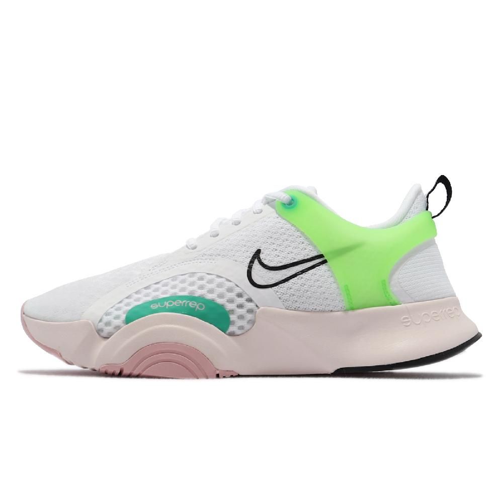 NIKE 耐吉  訓練鞋 Wmns Superrep Go 2 白 綠 健身專用 女鞋 包覆支撐 CZ0612-136