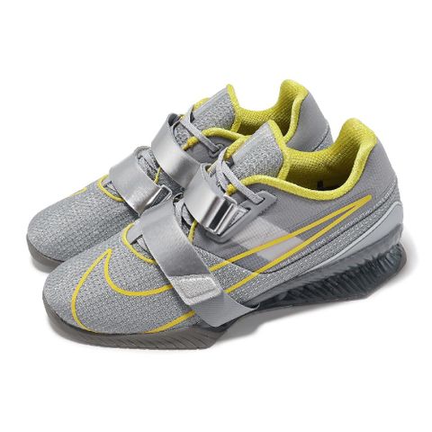 Nike 耐吉 訓練鞋 Romaleos 4 男鞋 灰 黃 支撐 魔鬼氈 穩定 舉重 運動鞋 CD3463-002