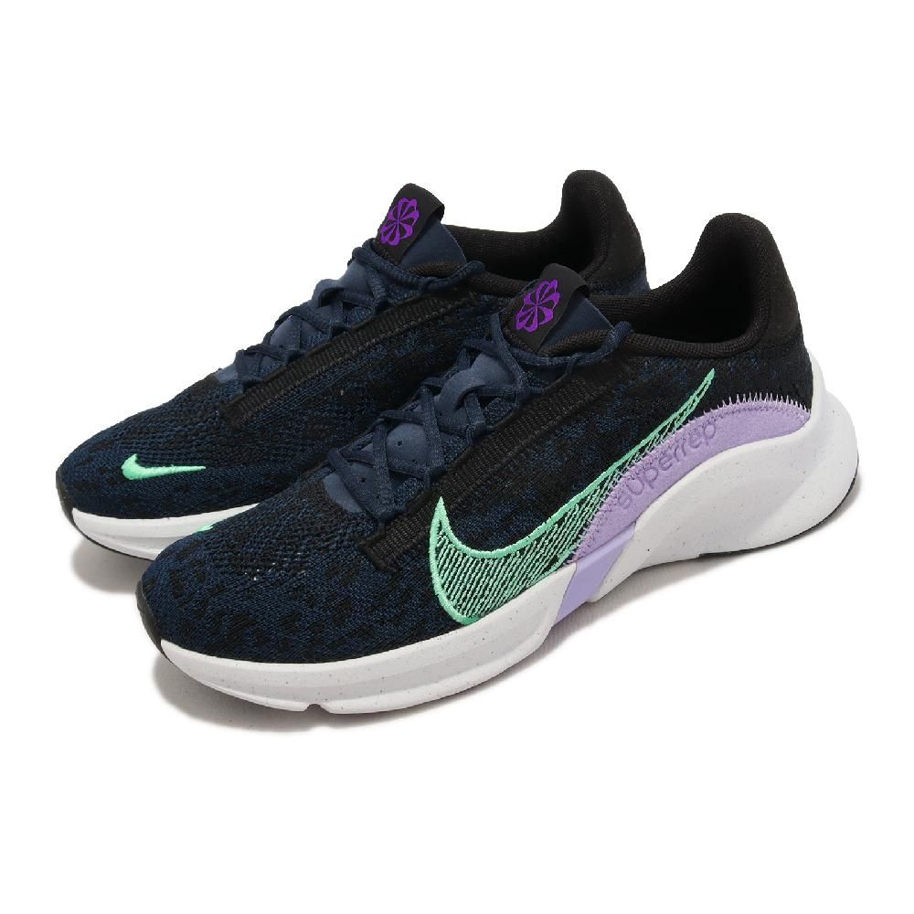 NIKE 耐吉   訓練鞋 Wmns Superrep Go 3 NN FK 女鞋 黑 綠 紫 健身 運動鞋 DH3393-002