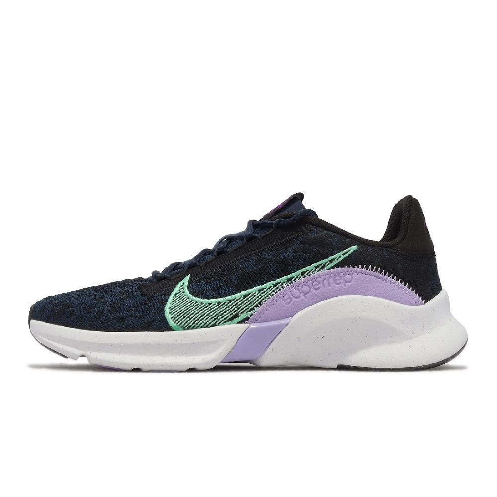 NIKE 耐吉   訓練鞋 Wmns Superrep Go 3 NN FK 女鞋 黑 綠 紫 健身 運動鞋 DH3393-002