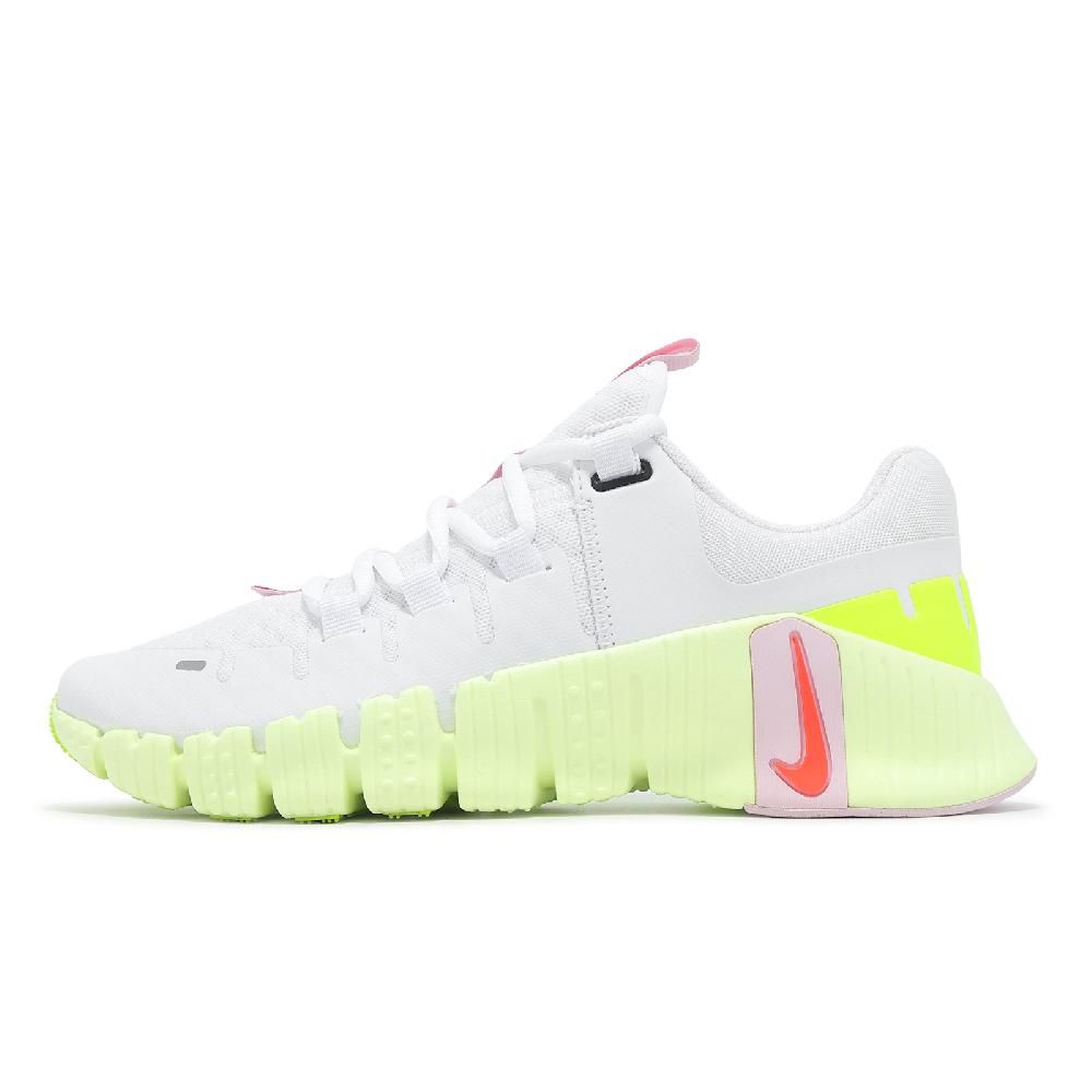 NIKE 耐吉 Nike 耐吉 訓練鞋 Wmns Free Metcon 5 女鞋 白 螢光黃 健身 運動鞋 DV3950-104