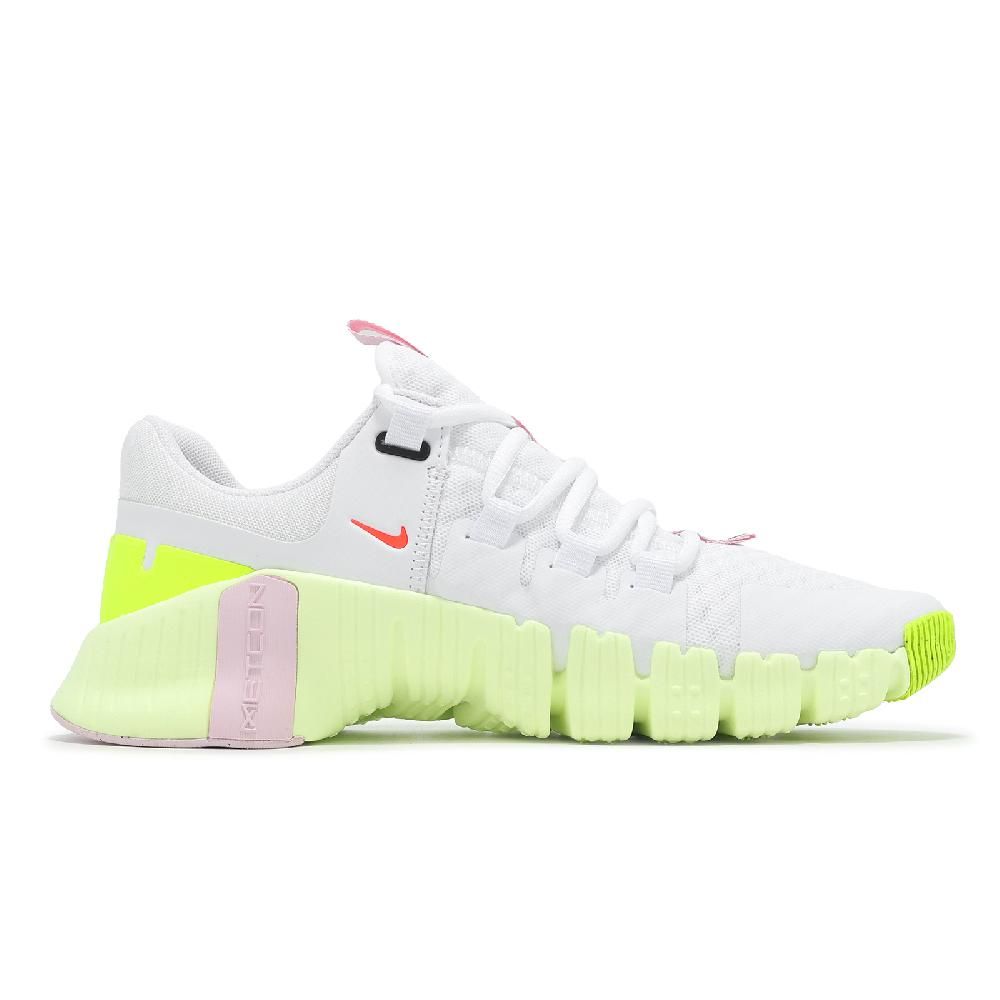 NIKE 耐吉 Nike 耐吉 訓練鞋 Wmns Free Metcon 5 女鞋 白 螢光黃 健身 運動鞋 DV3950-104