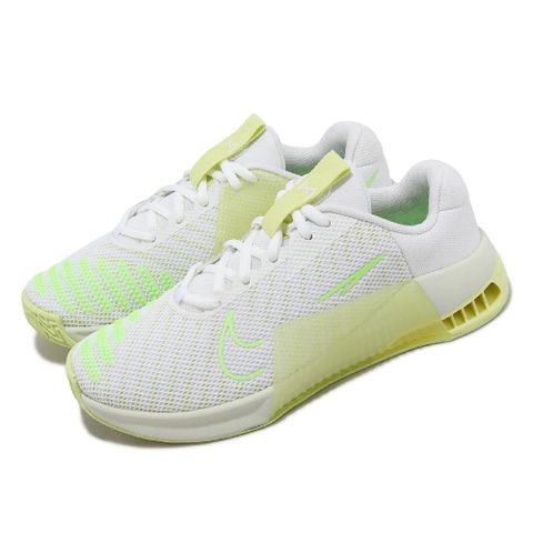 NIKE 耐吉 Nike 耐吉 訓練鞋 Wmns Metcon 9 女鞋 白 黃 緩震 穩定 健身 舉重 運動鞋 DZ2537-106