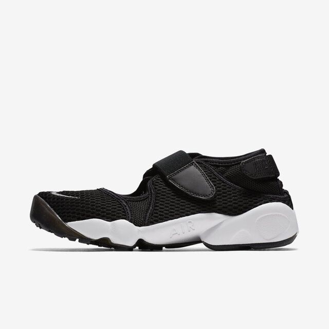 NIKE 耐吉  Wmns Air Rift Br [848386-001] 女鞋 運動 休閒 忍者鞋 魔鬼氈 涼鞋 黑 白