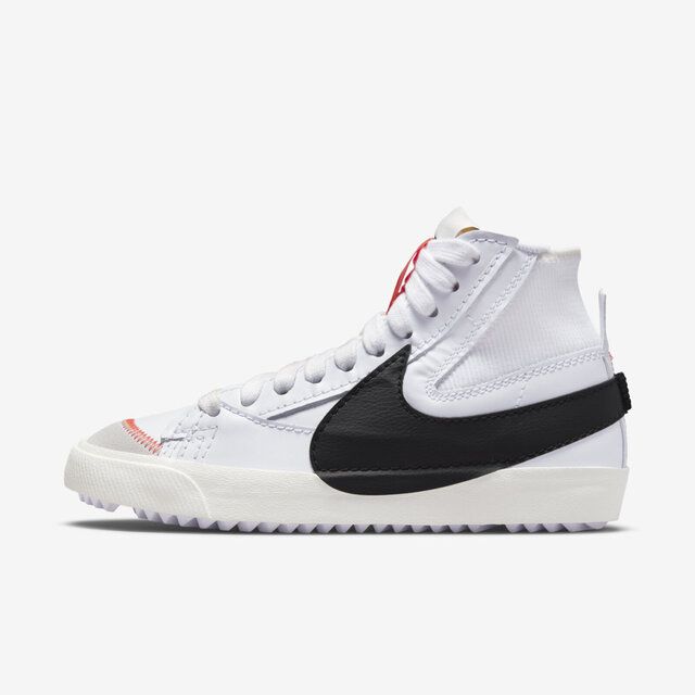 NIKE 耐吉  W Blazer Mid 77 Jumbo [DQ1471-100] 女 休閒鞋 經典 皮革 中高筒 穿搭 白