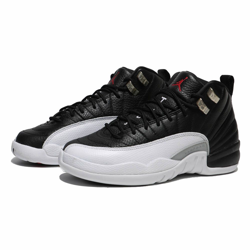 NIKE 籃球鞋AIR JORDAN 12 PLAYOFFS GS 季後賽黑白女153265-006