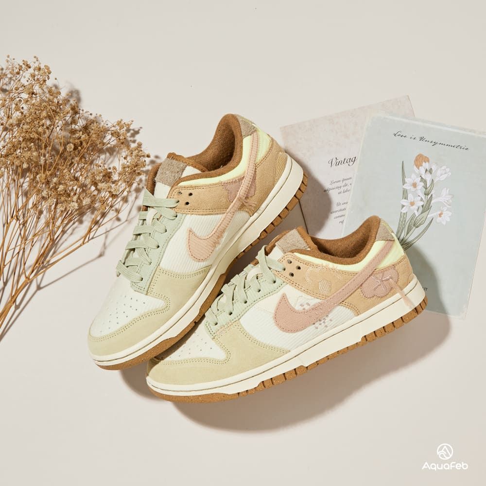 Nike Dunk Low Bright Side 女鞋奶茶色低筒燈芯絨滑板鞋休閒鞋DQ5076