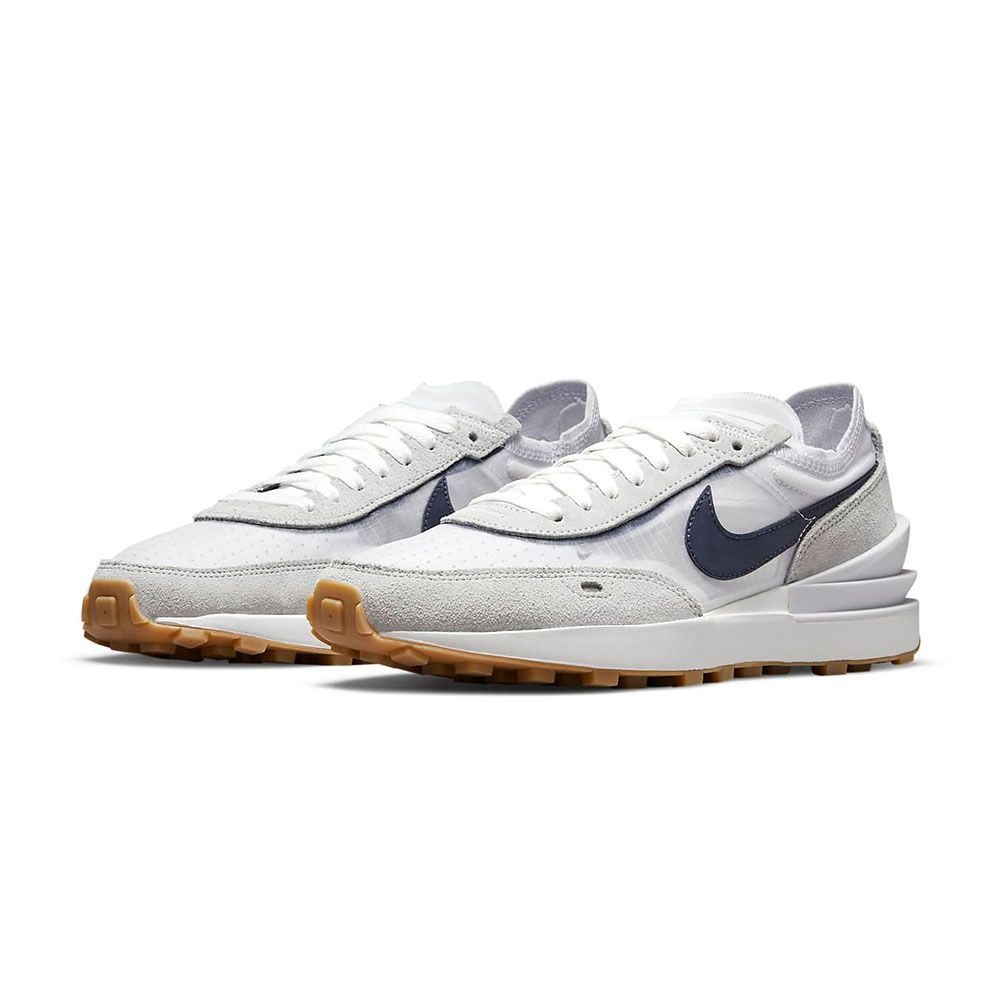 Nike Waffle One 女鞋灰藍色小Sacai 解構輕量休閒鞋DN4696-501