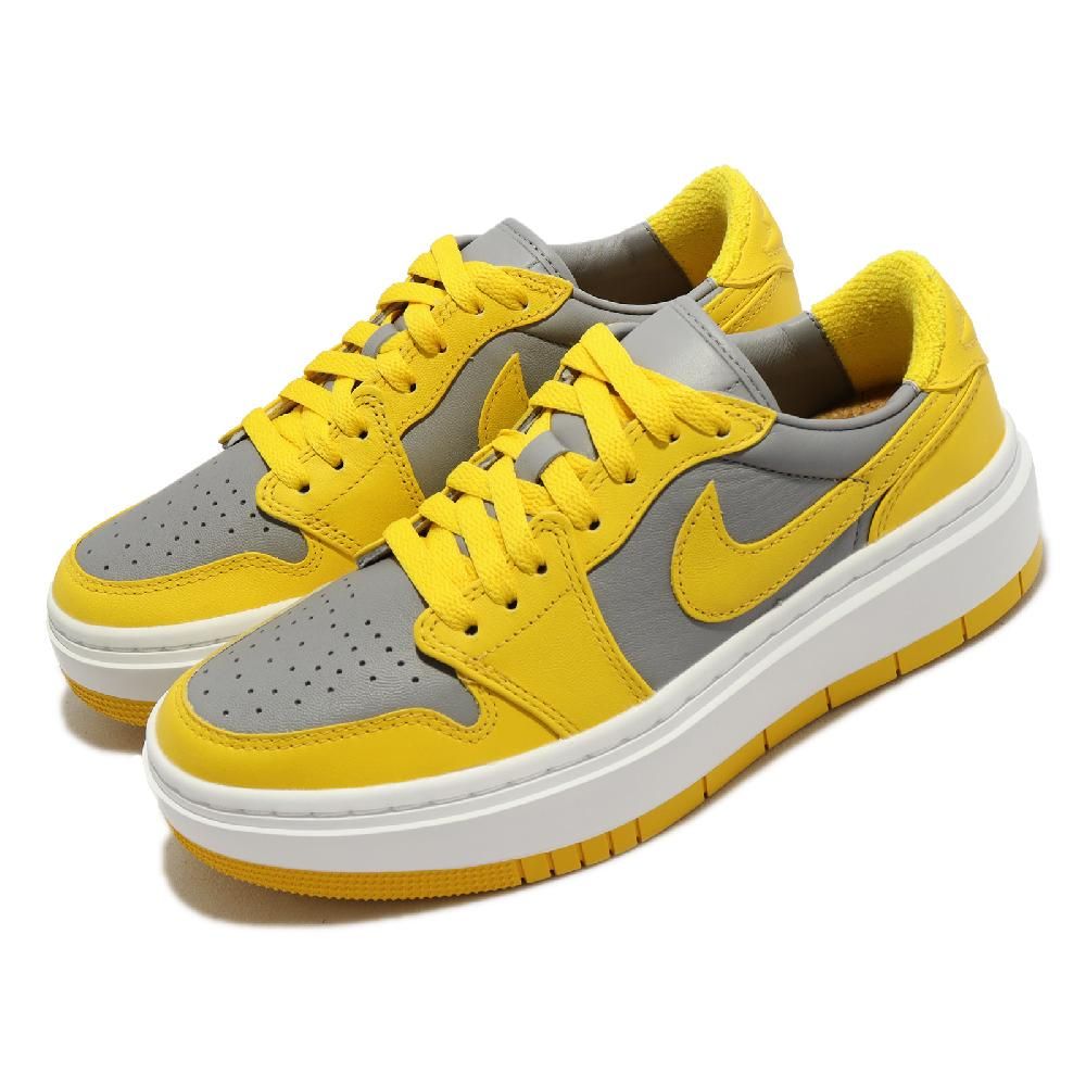 NIKE 耐吉  休閒鞋 Wmns Air Jordan 1 Elevate Low 女鞋 黃 灰 厚底 AJ1 喬丹 DH7004-017