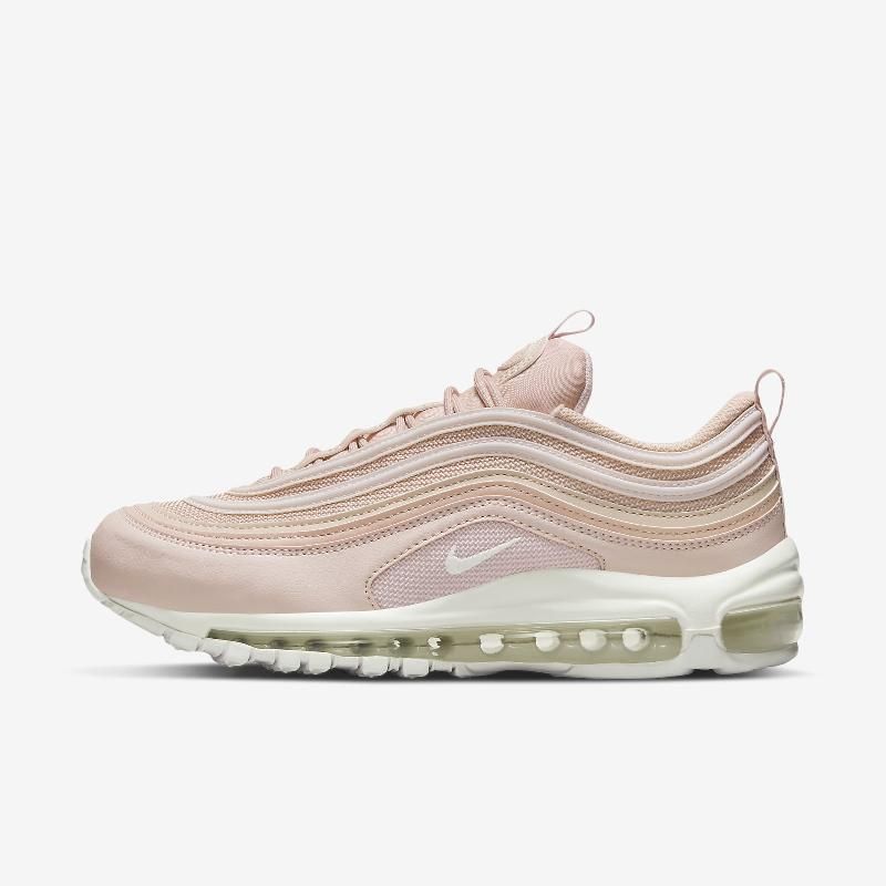 Nike 休閒鞋Wmns Air Max 97 女鞋淡粉粉紅白子彈列車氣墊緩震復古