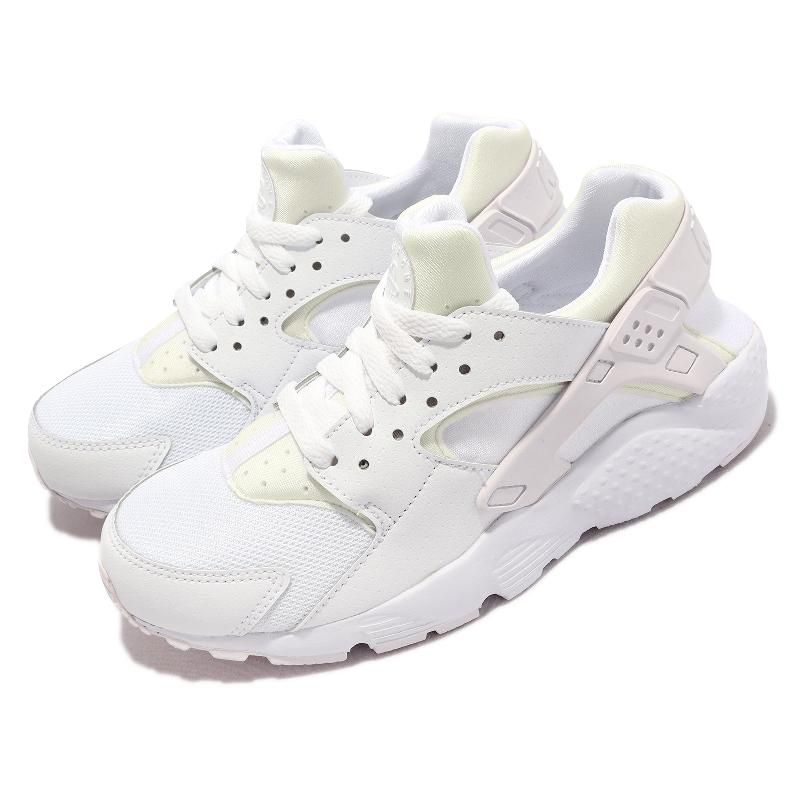 Nike 休閒鞋Huarache Run GS 大童女鞋白米白武士鞋經典襪套式654275