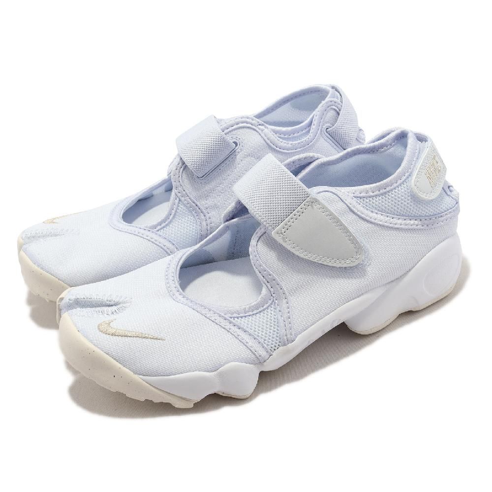 Nike 休閒鞋Wmns Air Rift BR 女鞋淡藍色白忍者鞋經典涼鞋魔鬼氈DJ4639