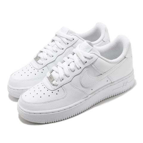 經典不敗AF1   Nike 休閒鞋 Air Force 1 07 女鞋 經典款 AF1 皮革 小白鞋 白 全白 DD8959-100