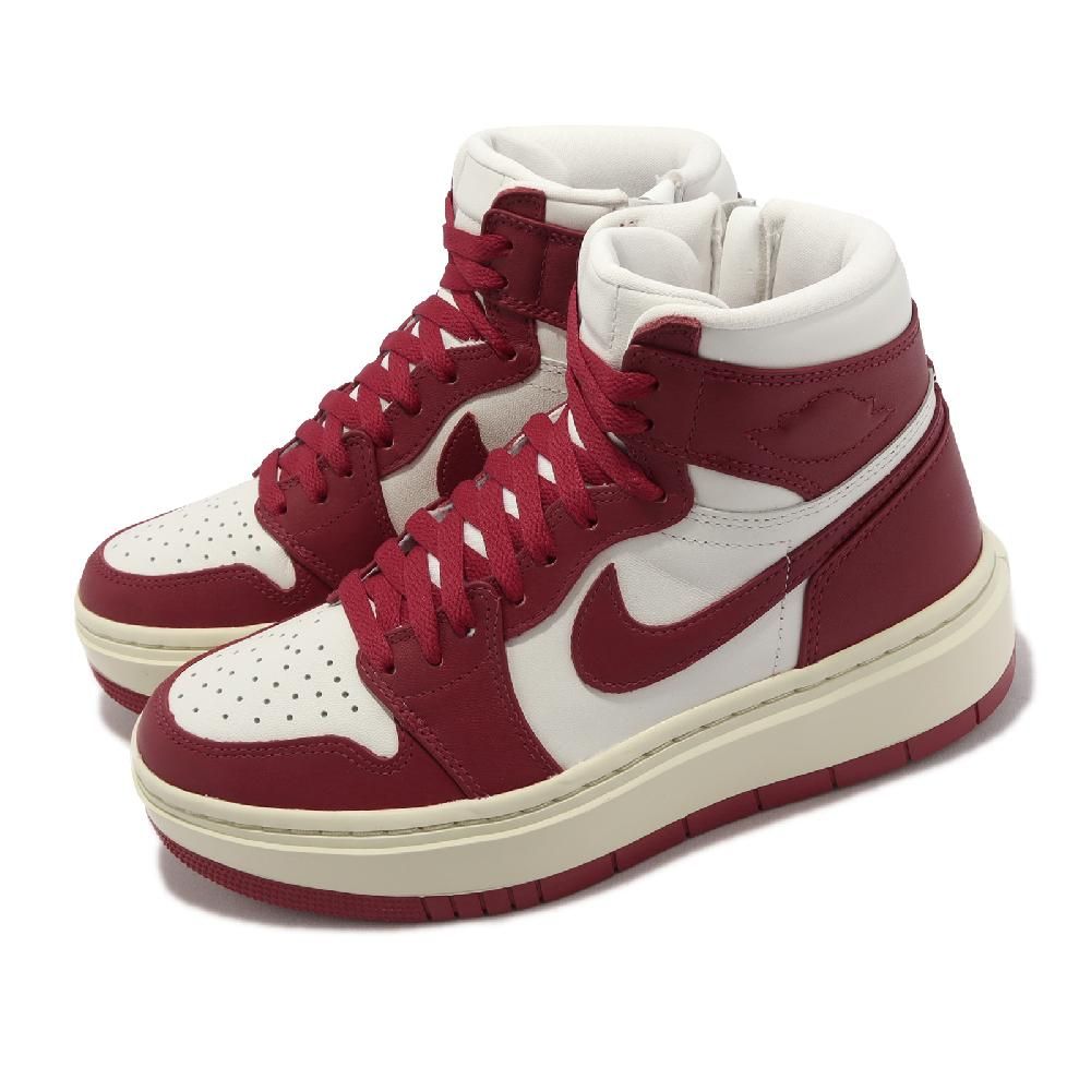 NIKE 耐吉  Wmns Air Jordan 1 Elevate High 紅 白 喬丹 厚底 增高 AJ1 女鞋 DN3253-116