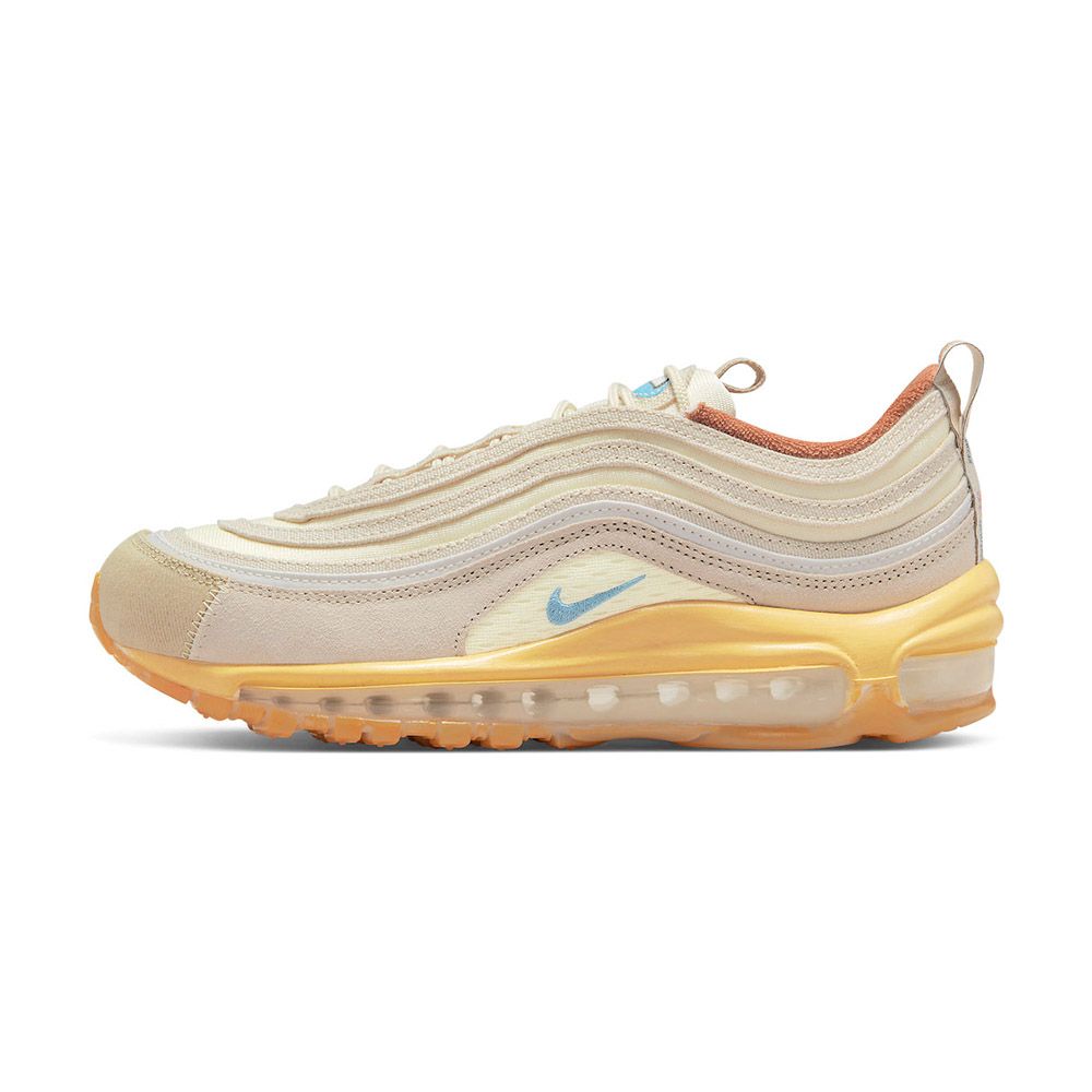 NIKE 耐吉  Air Max 97 女 白 米色 子彈 氣墊 運動 休閒鞋 DV1489-141