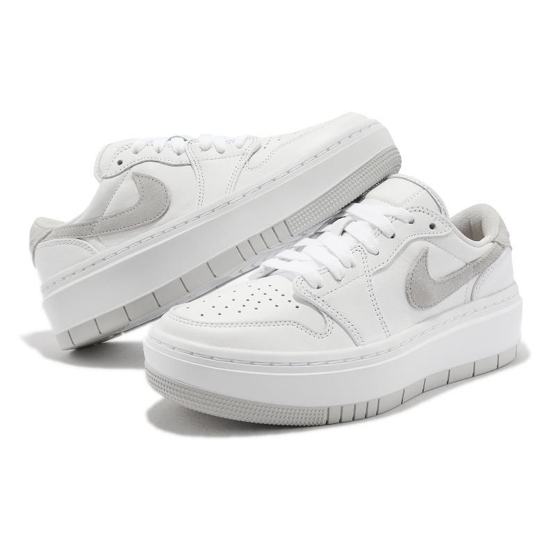 Nike 休閒鞋Air Jordan 1 Elevate Low 女鞋男鞋白灰厚底AJ1 經典DH7004