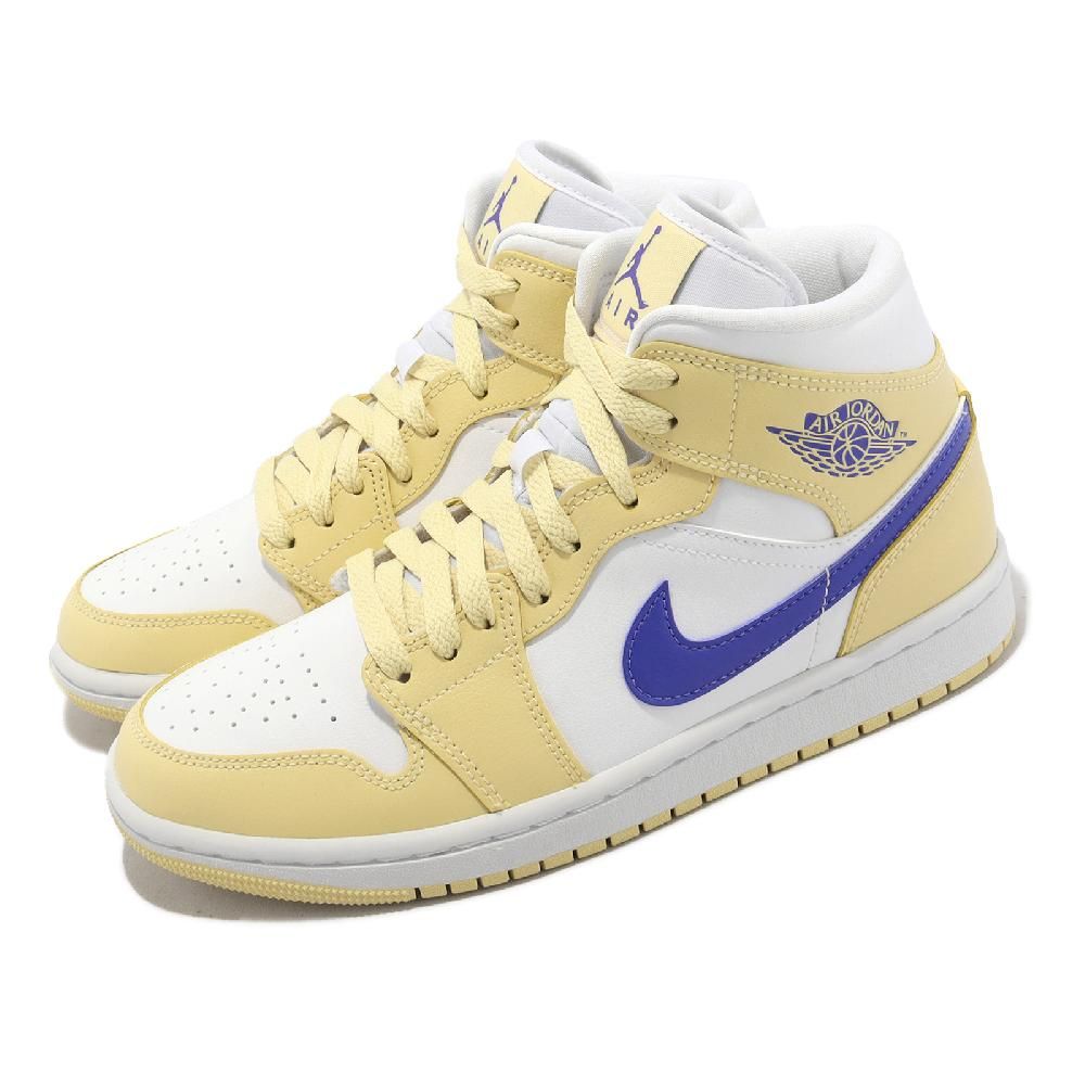 NIKE 耐吉  Wmns Air Jordan 1 Mid 女鞋 男鞋 AJ1 青檸綠 藍 休閒鞋 喬丹 1代 BQ6472-701